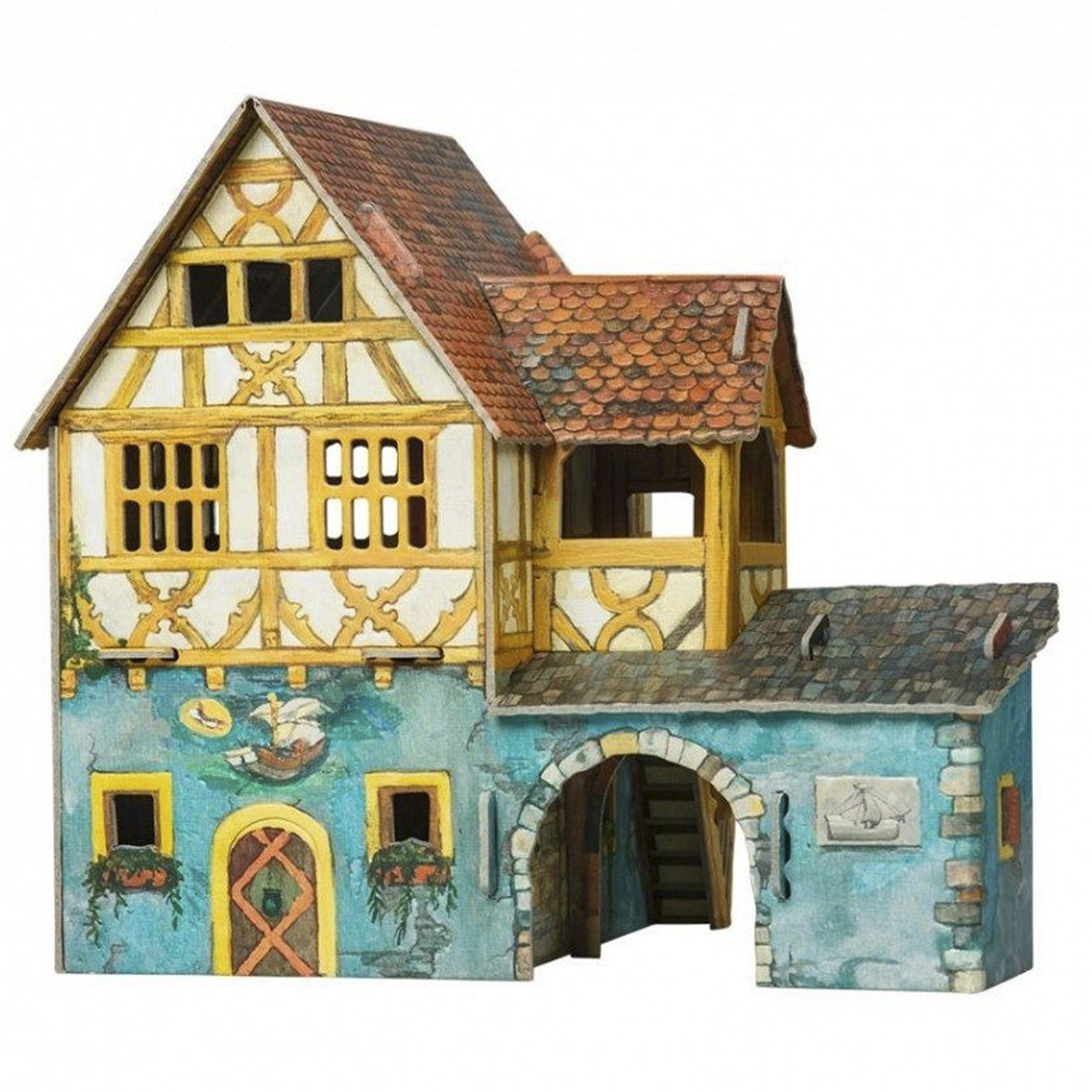 Игрушка из картона Умная бумага Дом с кораблем 284 284 - фото 1