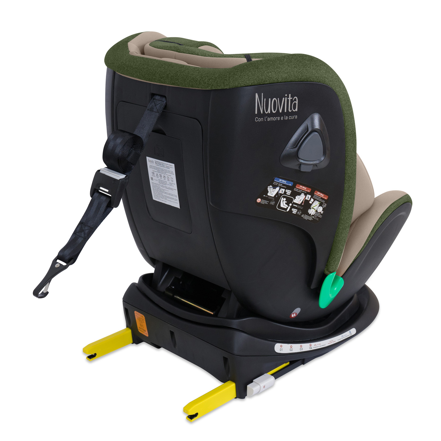 Автокресло Nuovita Isofix 0+/1/2/3 (0-36 кг) бежевый - фото 18