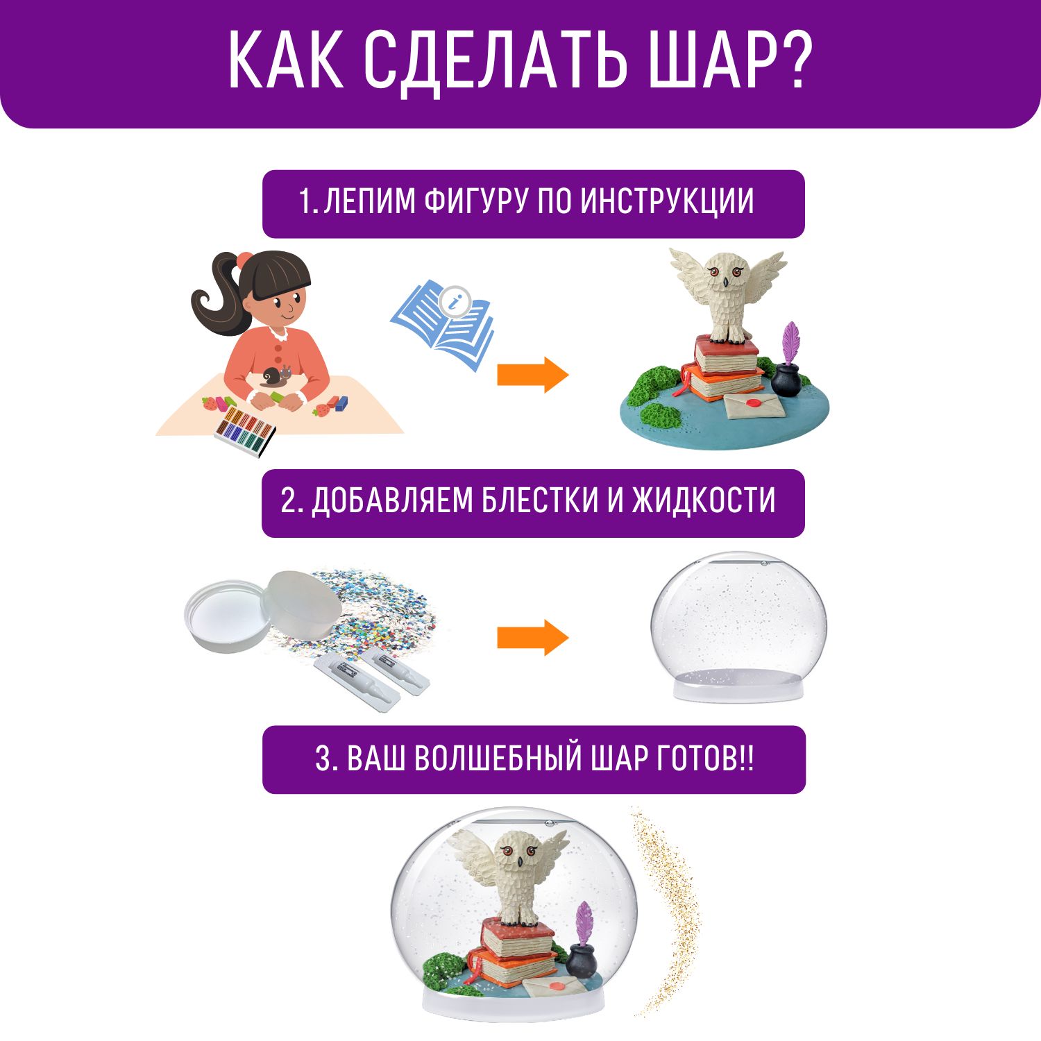 Пластилин Magic Moments Сова гарри Поттера - фото 4
