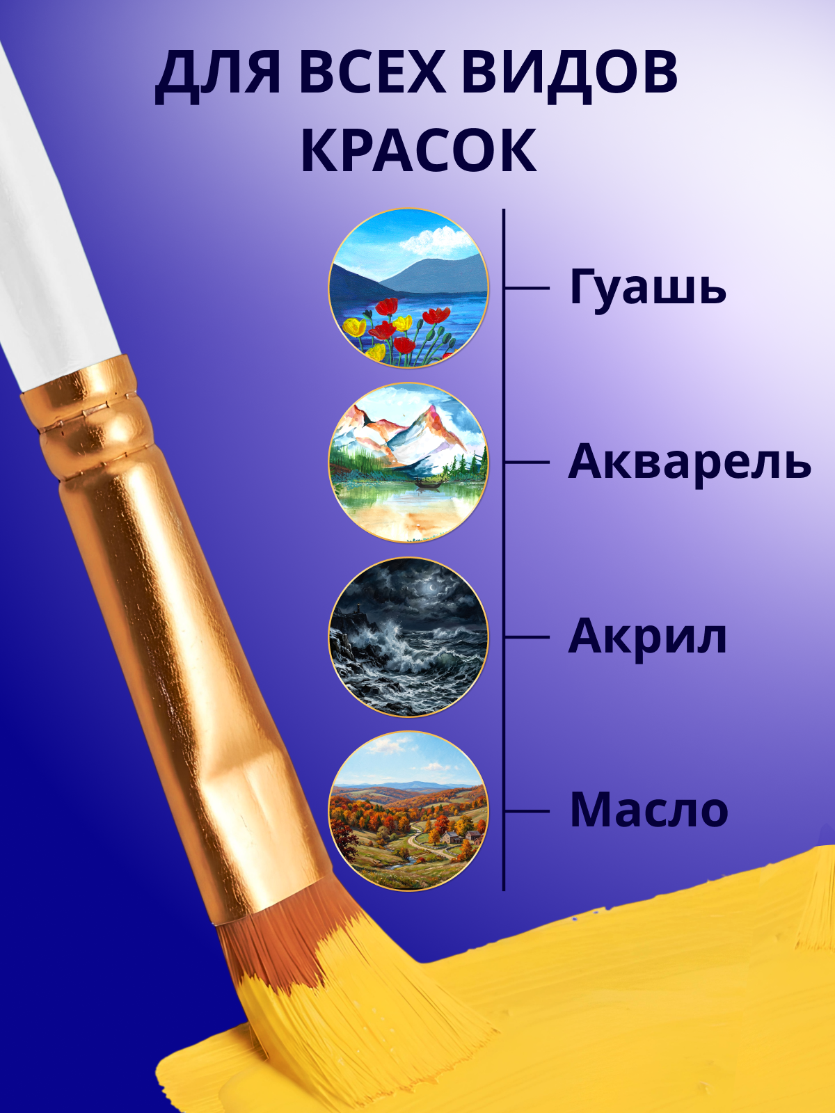 Кисть AXLER 10 шт. (синтетика) - фото 5