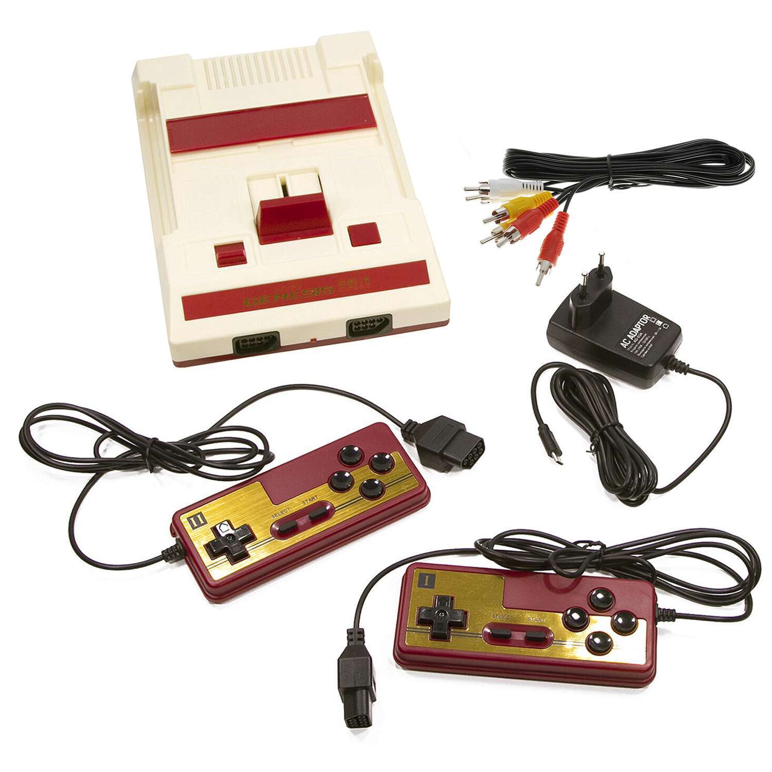 Игровая приставка Retro Genesis 8 Bit Classic + 450 игр (модель:C-56, Серия:C-50,AVкабель,2 проводных джойстика) - фото 1