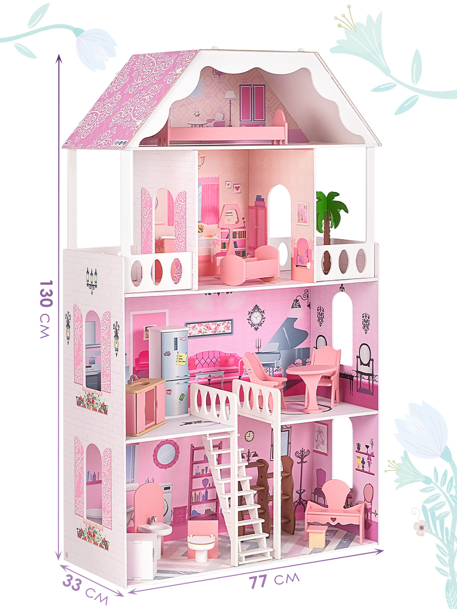 Домик для кукол PAREMO 135 см с мебелью PD318 - фото 10