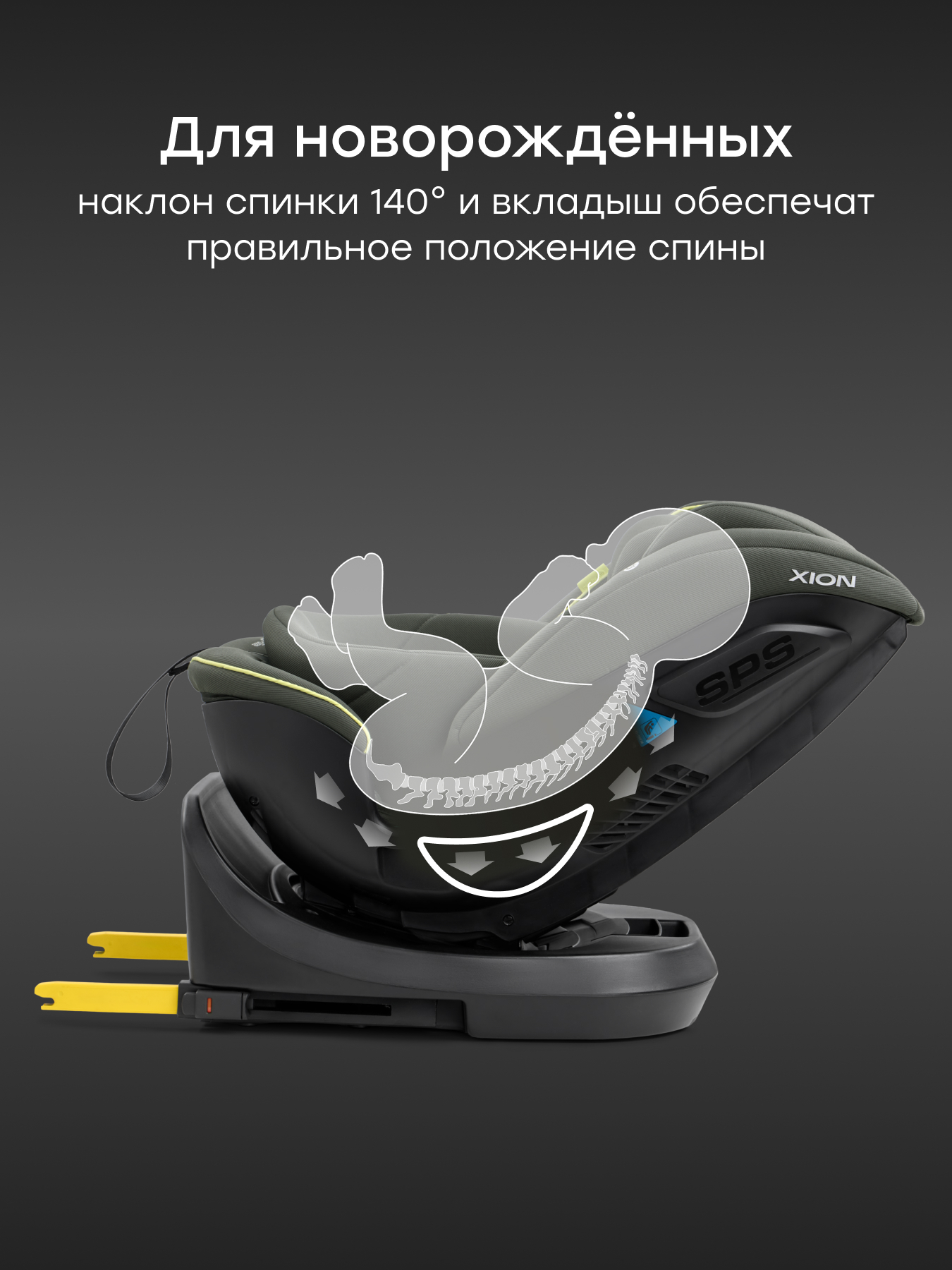 Автокресло Happy Baby Xion Isofix 0+/1/2/3 (0-36 кг) зеленый - фото 8