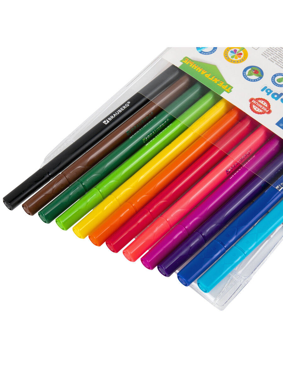 Фломастеры Brauberg 12 цв. - фото 10