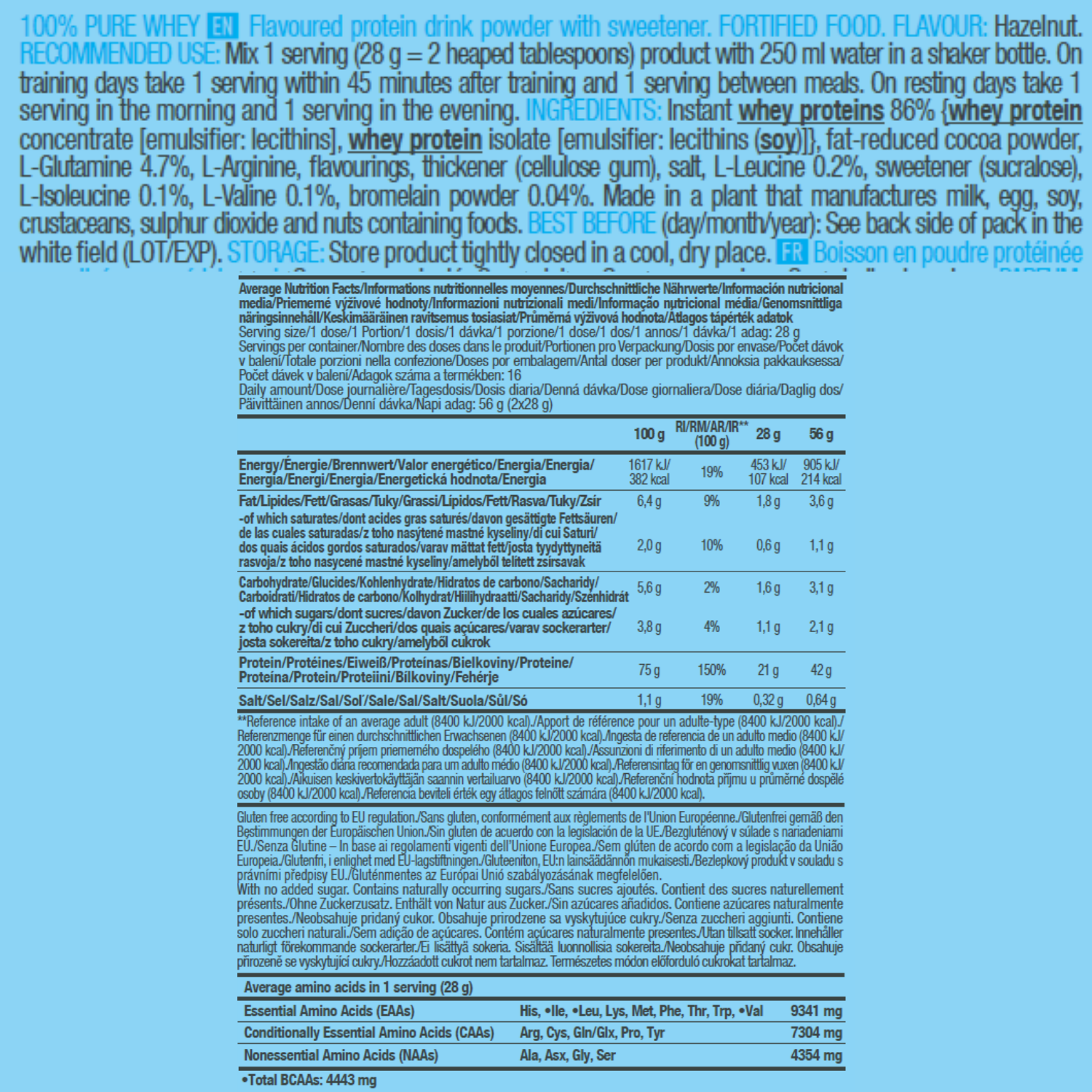 Протеин BiotechUSA 100% Pure Whey 454 г. Лесной Орех - фото 2