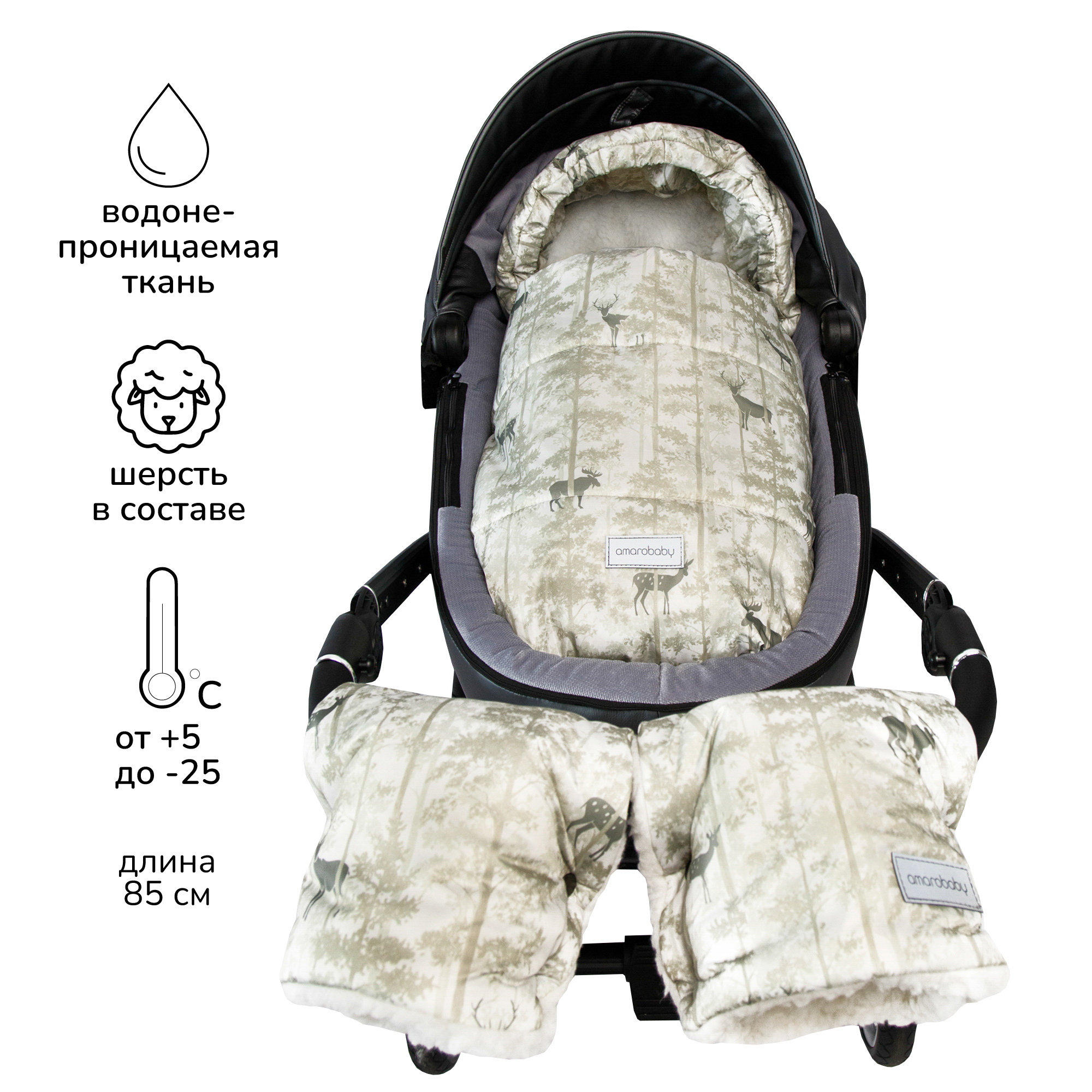 Конверт в коляску Amarobaby Snowy Baby - фото 2