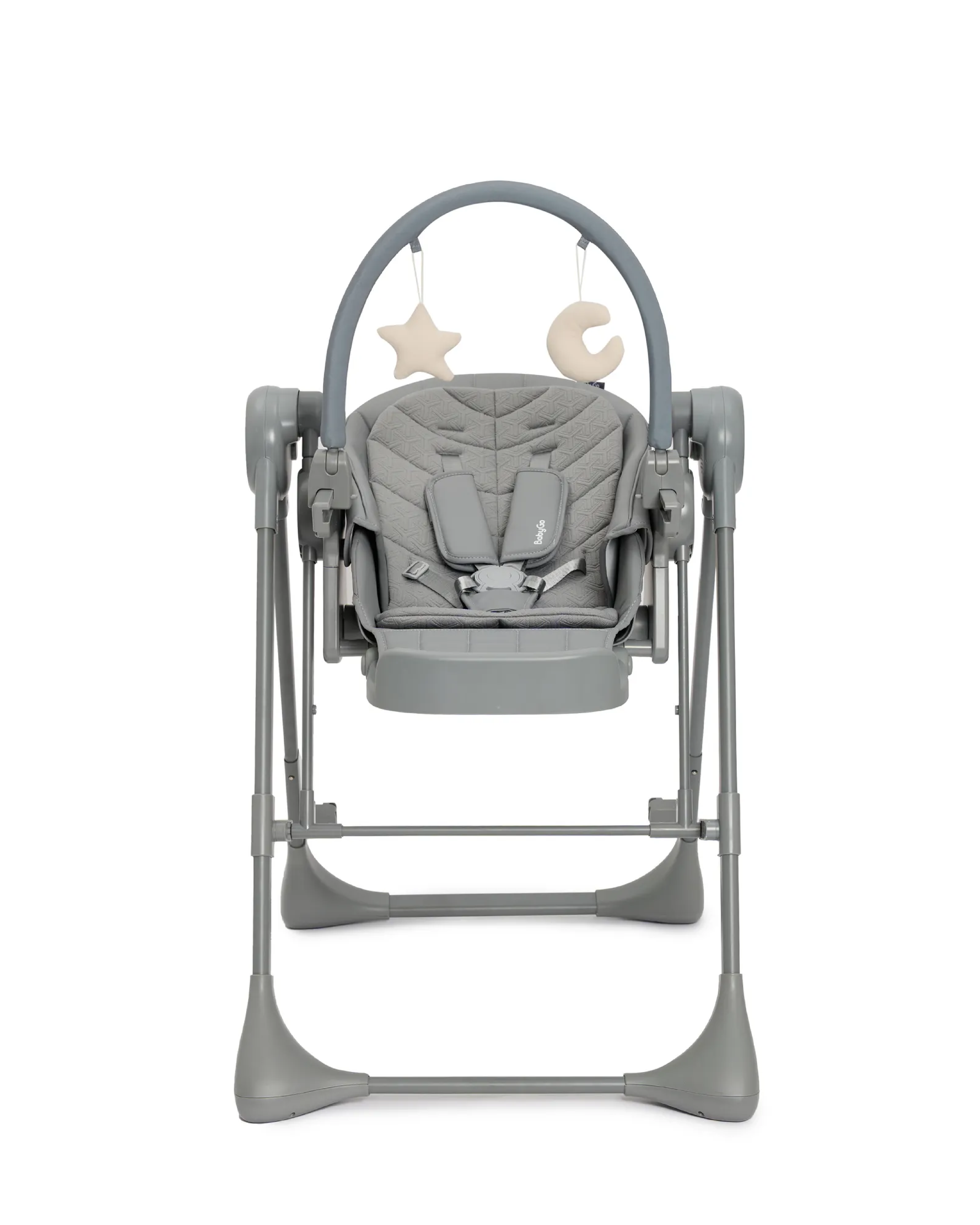 Стульчик для кормления BabyGo Huggi grey серый - фото 17