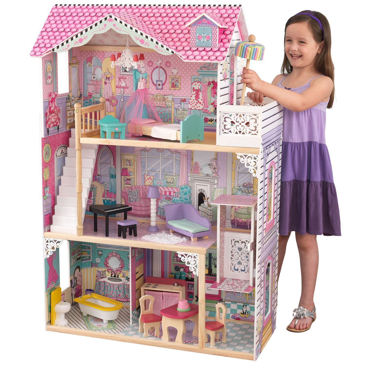 Домик для кукол KidKraft с мебелью 65934_KE - фото 12