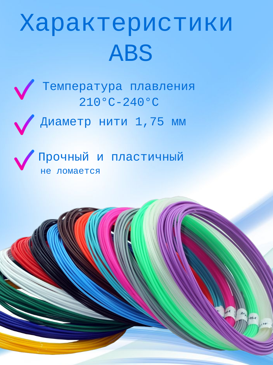 3D ручка 3D PEN пластик ABS 150м трафареты - фото 4
