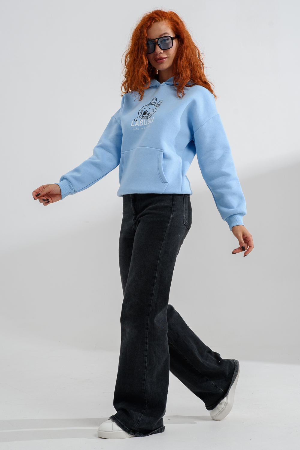 Худи Натали Суслова 8565 голубой+лабубу - фото 9