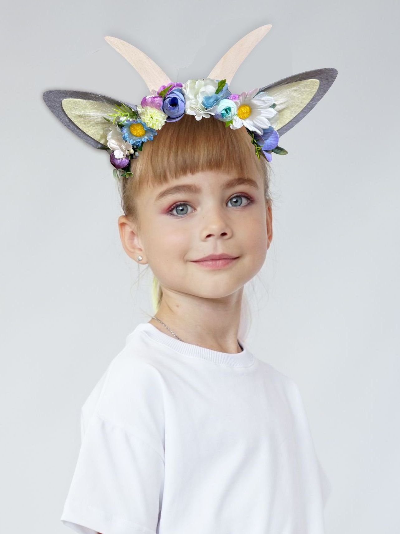 Ободок с ушками козы ЭнчантималсDress ОбУшиКоза - фото 2