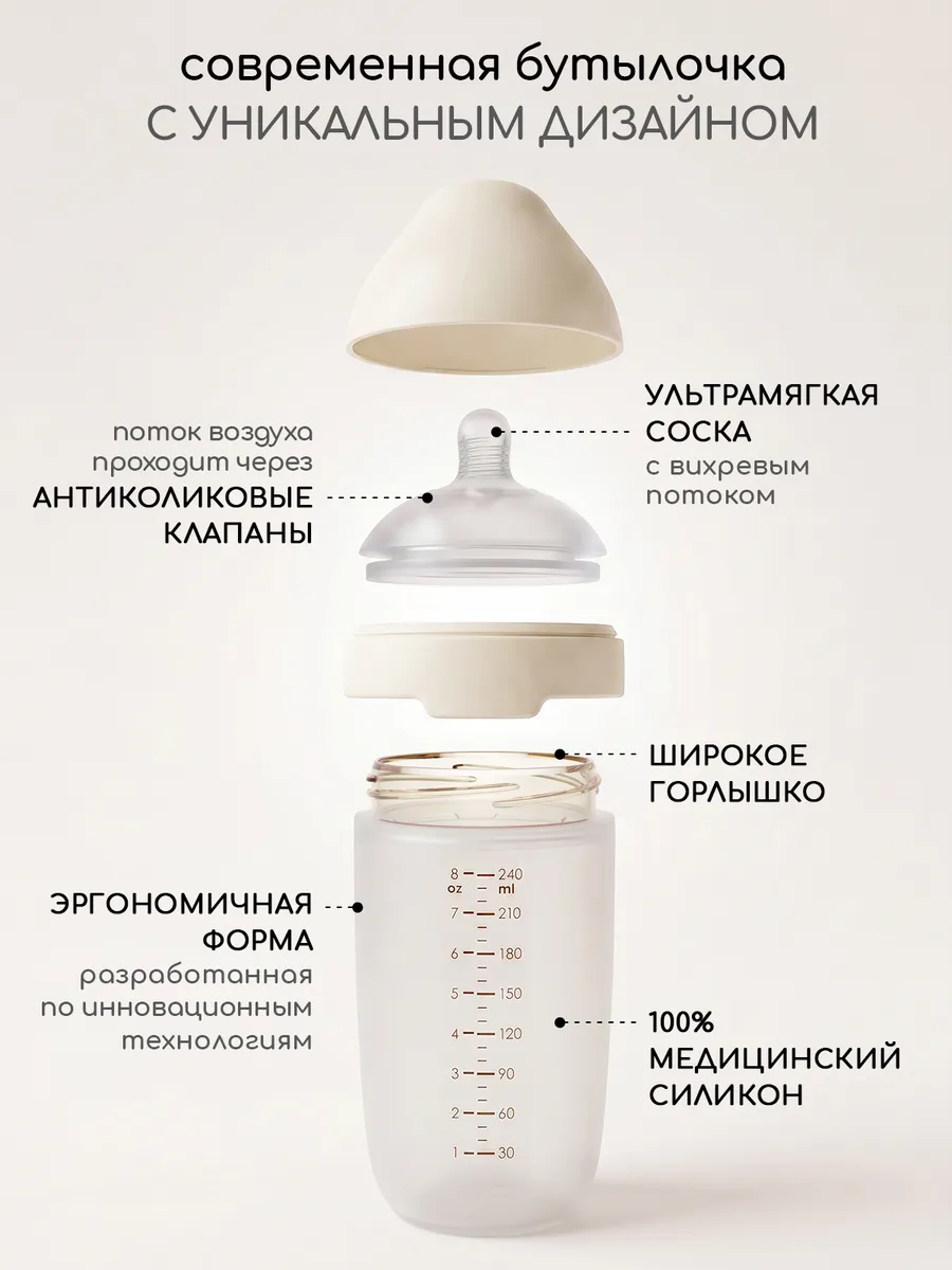 Бутылочка Miyoumi Anti-Colic 240 мл 2 шт. - фото 3