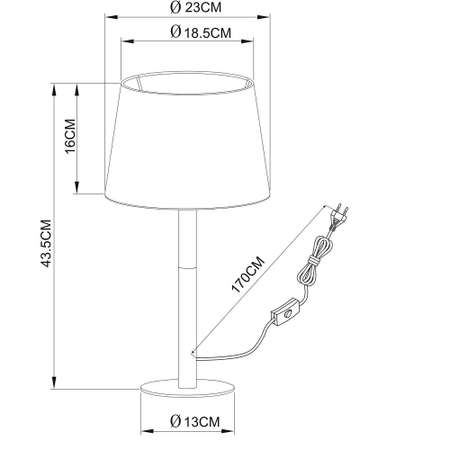 Настольная лампа ARTE LAMP Connor A2102LT-1WH