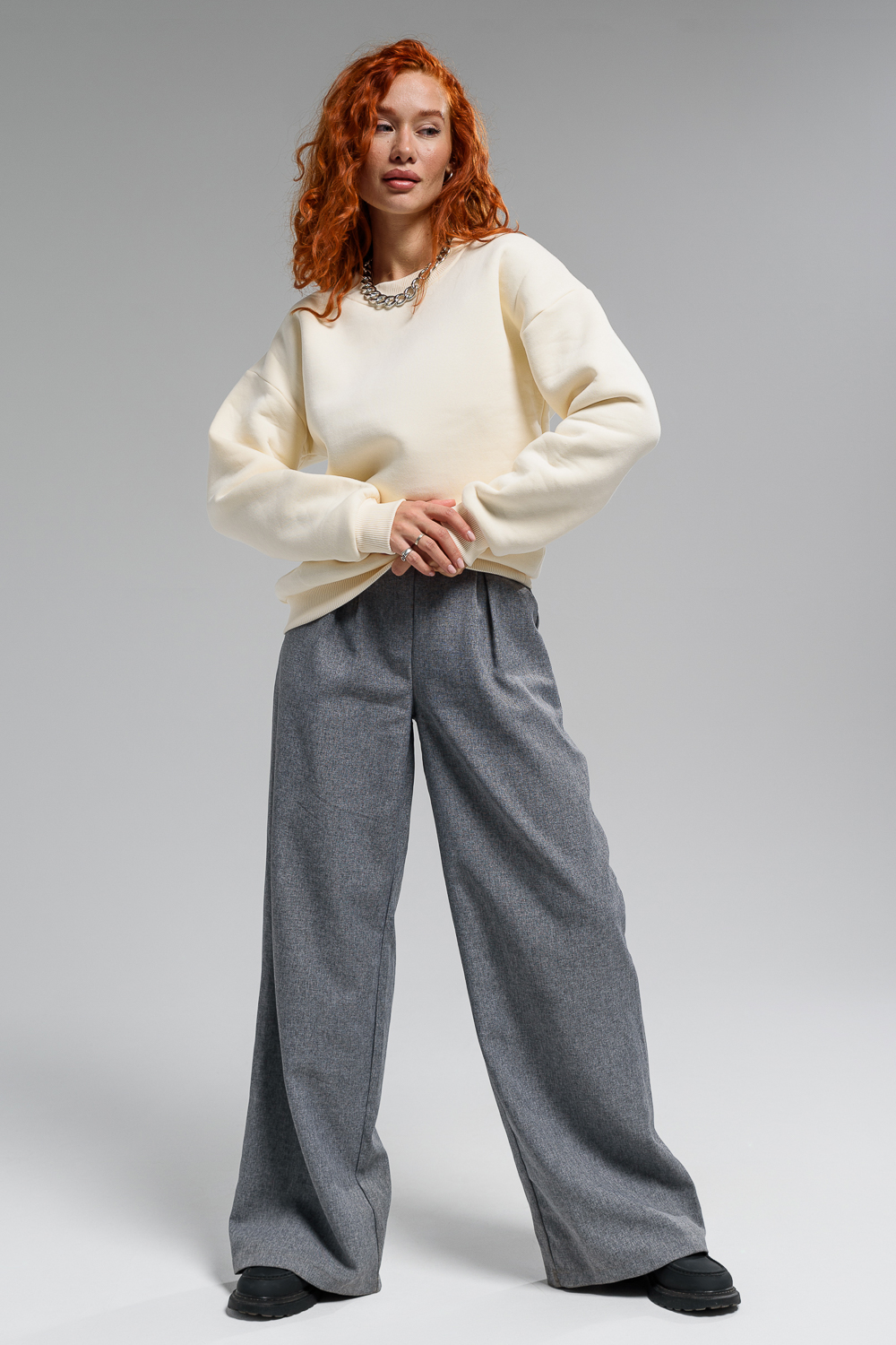 Свитшот Натали Суслова 14422 молочный - фото 5