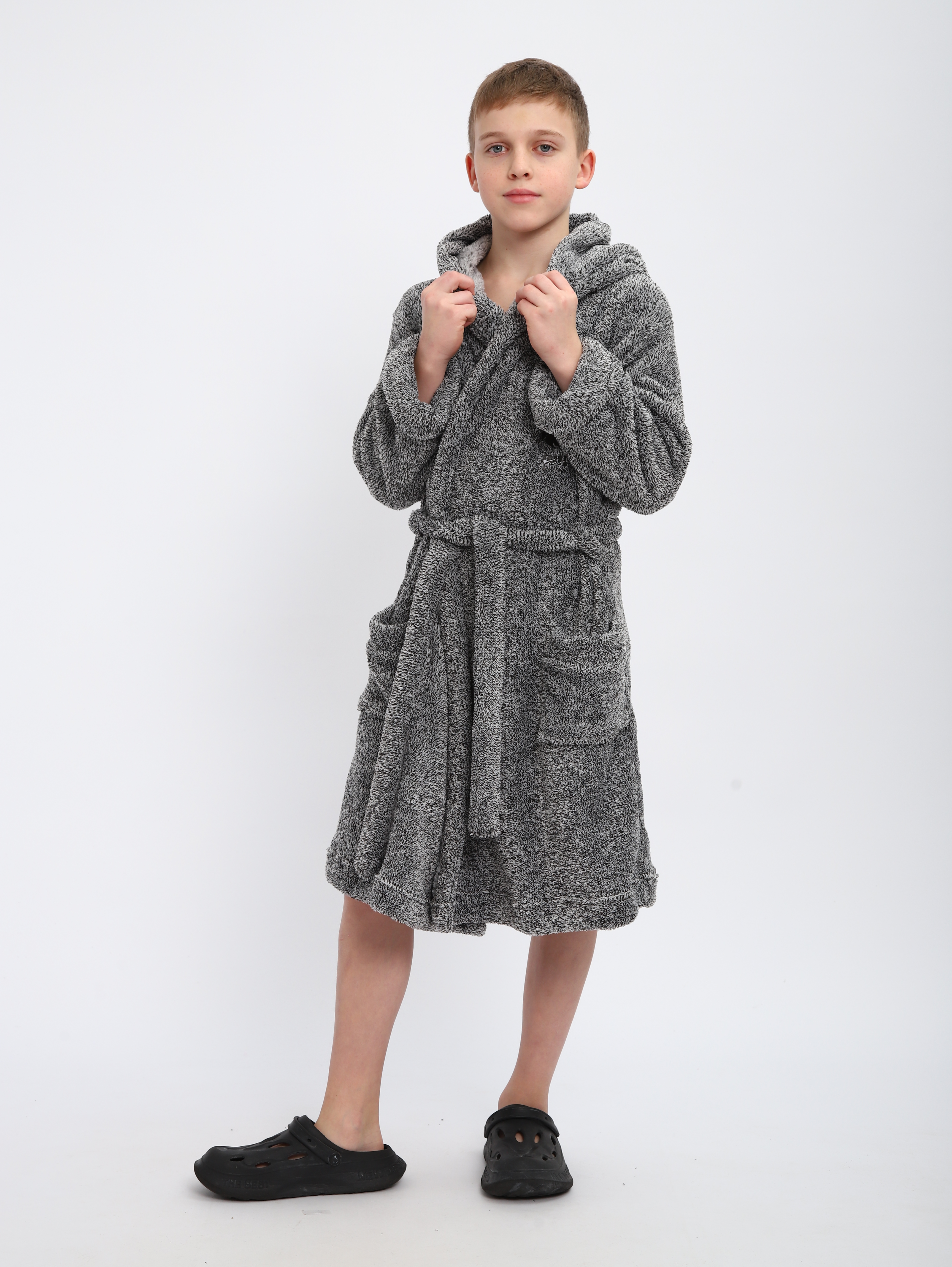 Халат ЛАДОШКИ Халат Отдых серый - фото 4