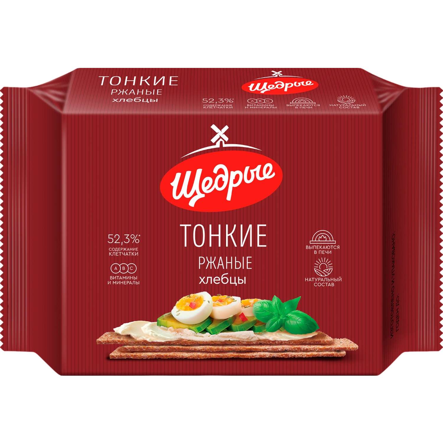 Хлебцы Щедрые ржаные тонкие 170г - фото 1