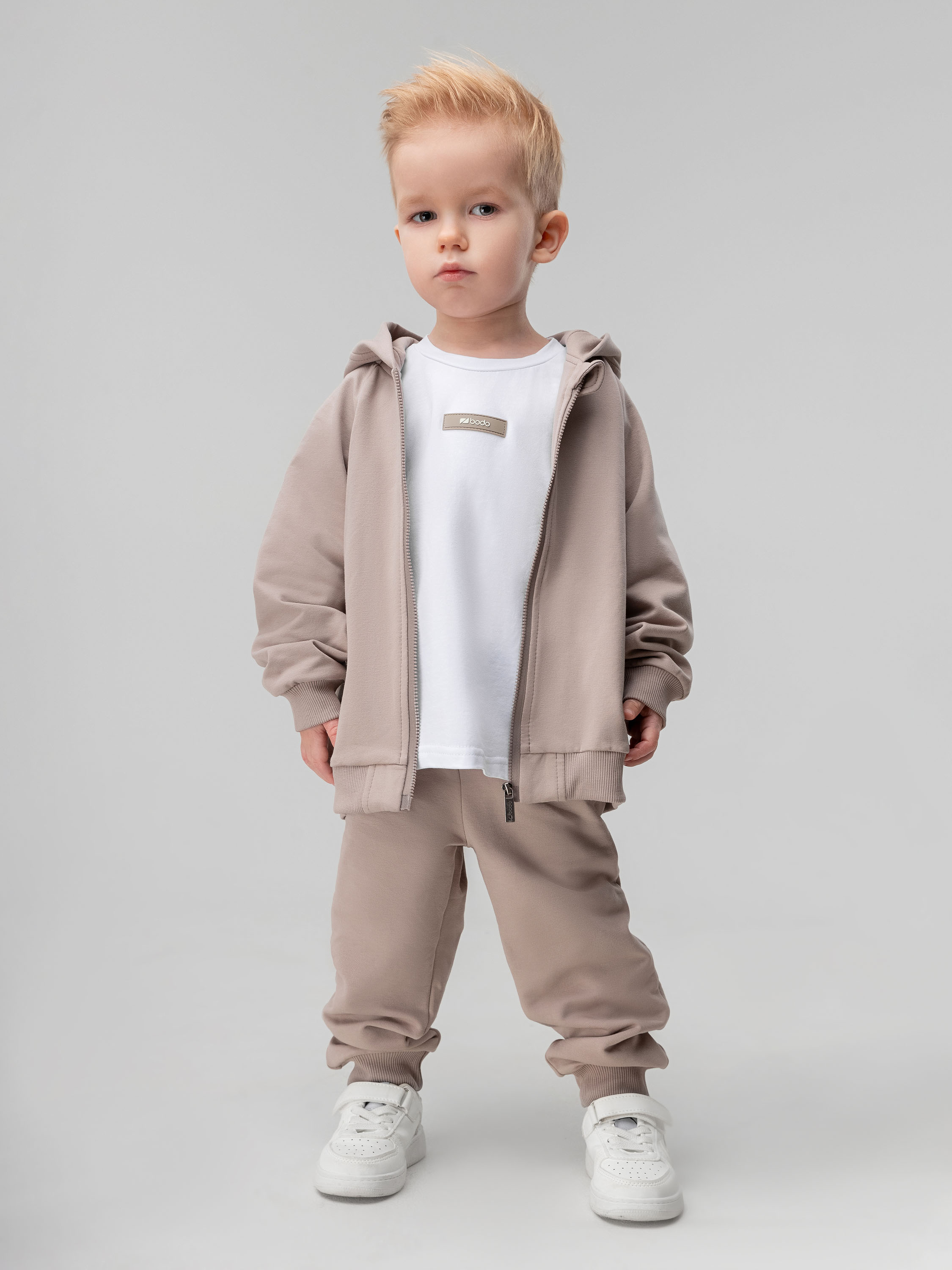 Костюм Bodo 21-125MU_серо-бежевый - фото 1