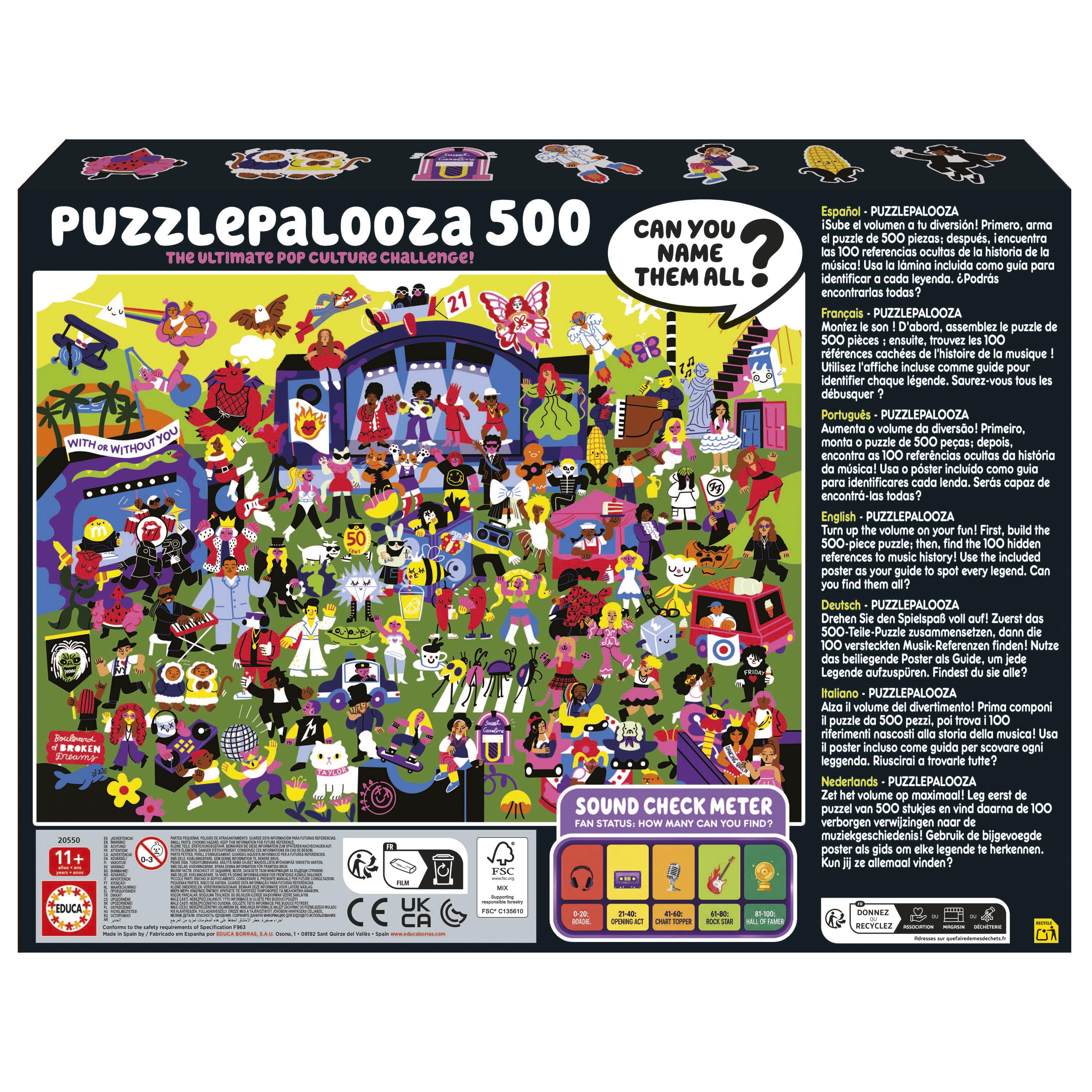 Пазл Educa PuzzlePalooza 500 деталей - фото 9