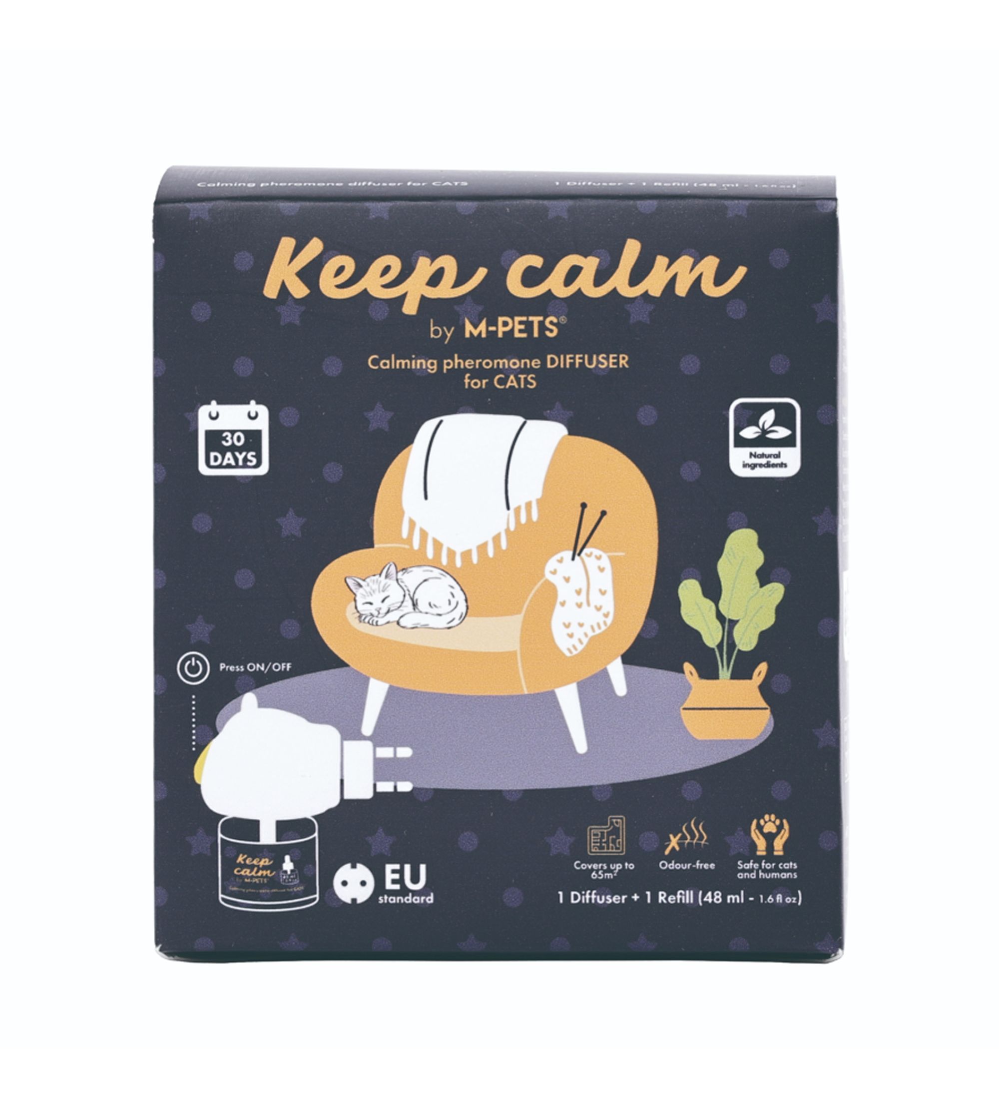 Диффузор для кошек M-PETS KEEP CALM успокаивающий феромон 48мл - фото 3