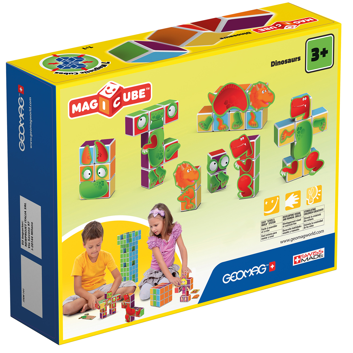 Конструктор Geomag MagiCube Динозавры магнитный - фото 10