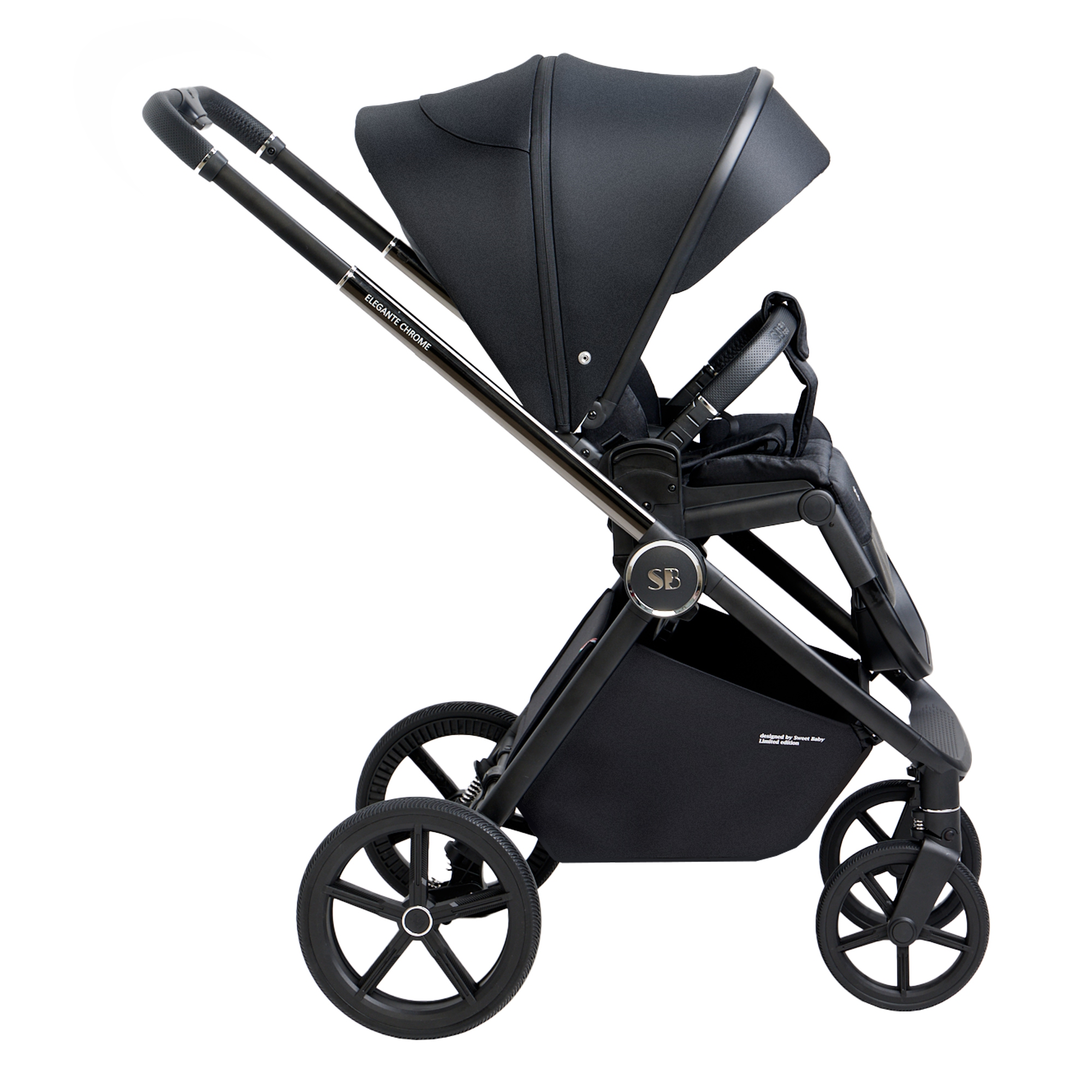 Коляска 3в1 Sweet Baby Elegante Chrome Black черный - фото 28