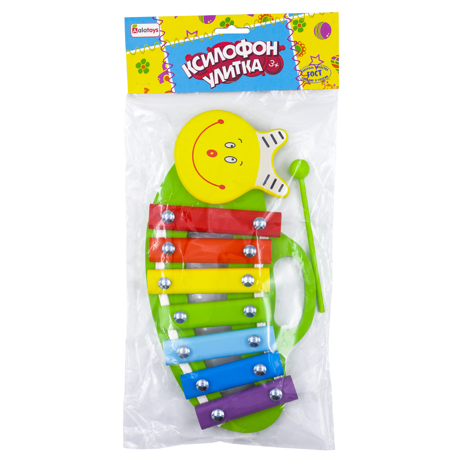 Игрушка музыкальная Alatoys Улитка ксилофон в ассортименте - фото 14