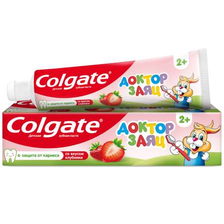 Зубная паста Colgate Доктор Заяц Клубника с 2лет 50мл