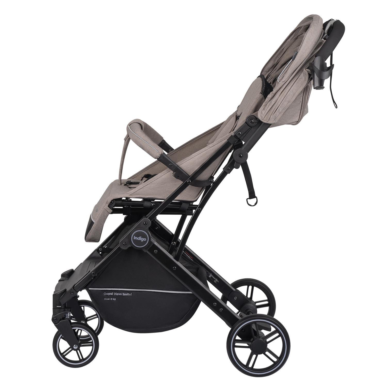 Коляска прогулочная Indigo Trip для путешествий бежевый - фото 16