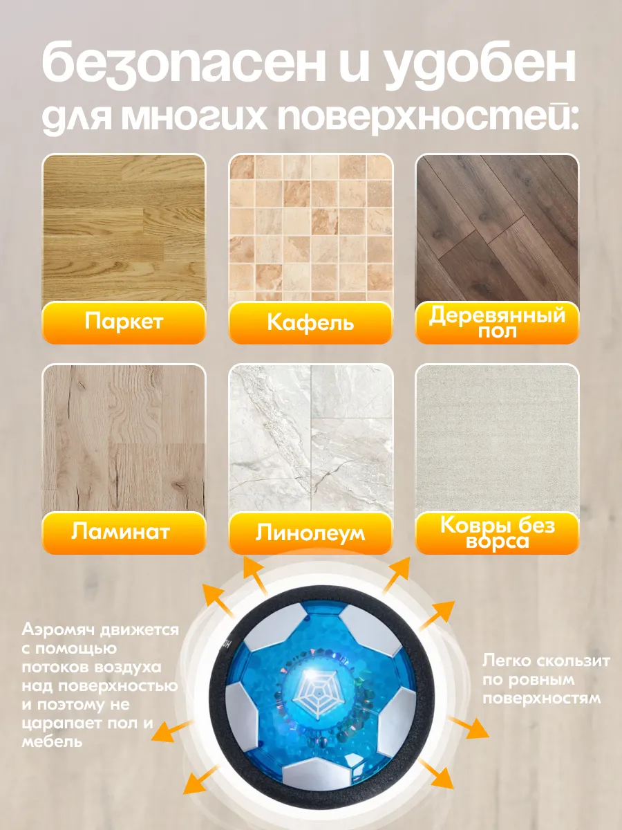 Футбол MARLOW SHOP Аэромяч c зарядкой - фото 3