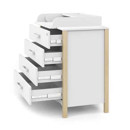 Пеленальный комод aton baby furniture Комод Felix белая аляска/натуральный