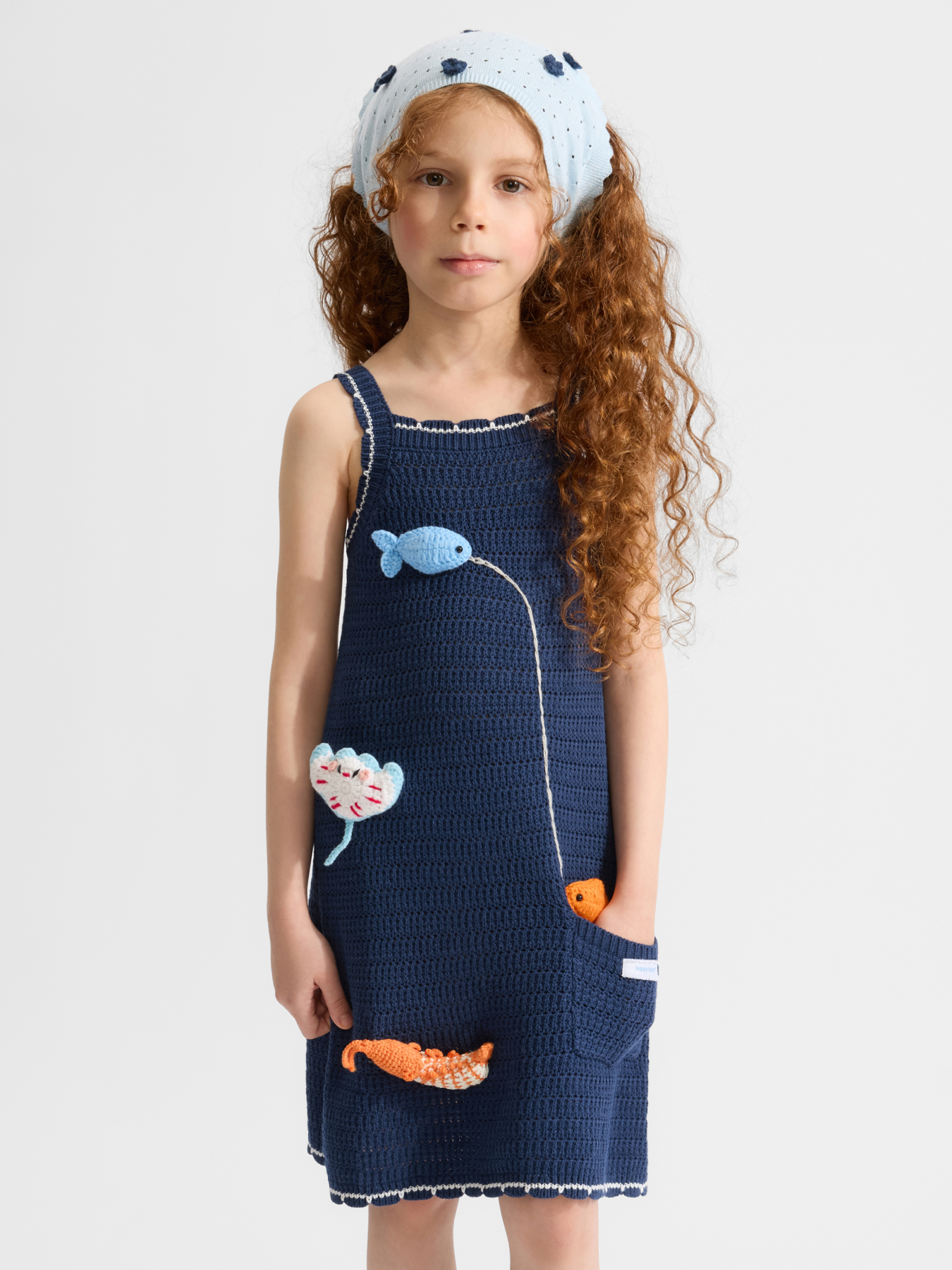 Сарафан и косынка Happy Baby 88690-1_dark blue - фото 1