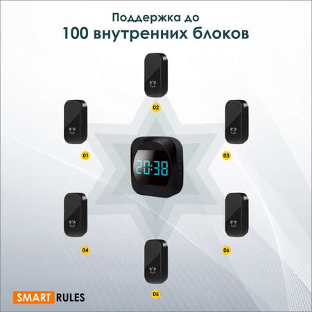 Звонок SmartiNext беспроводной дверной с часами