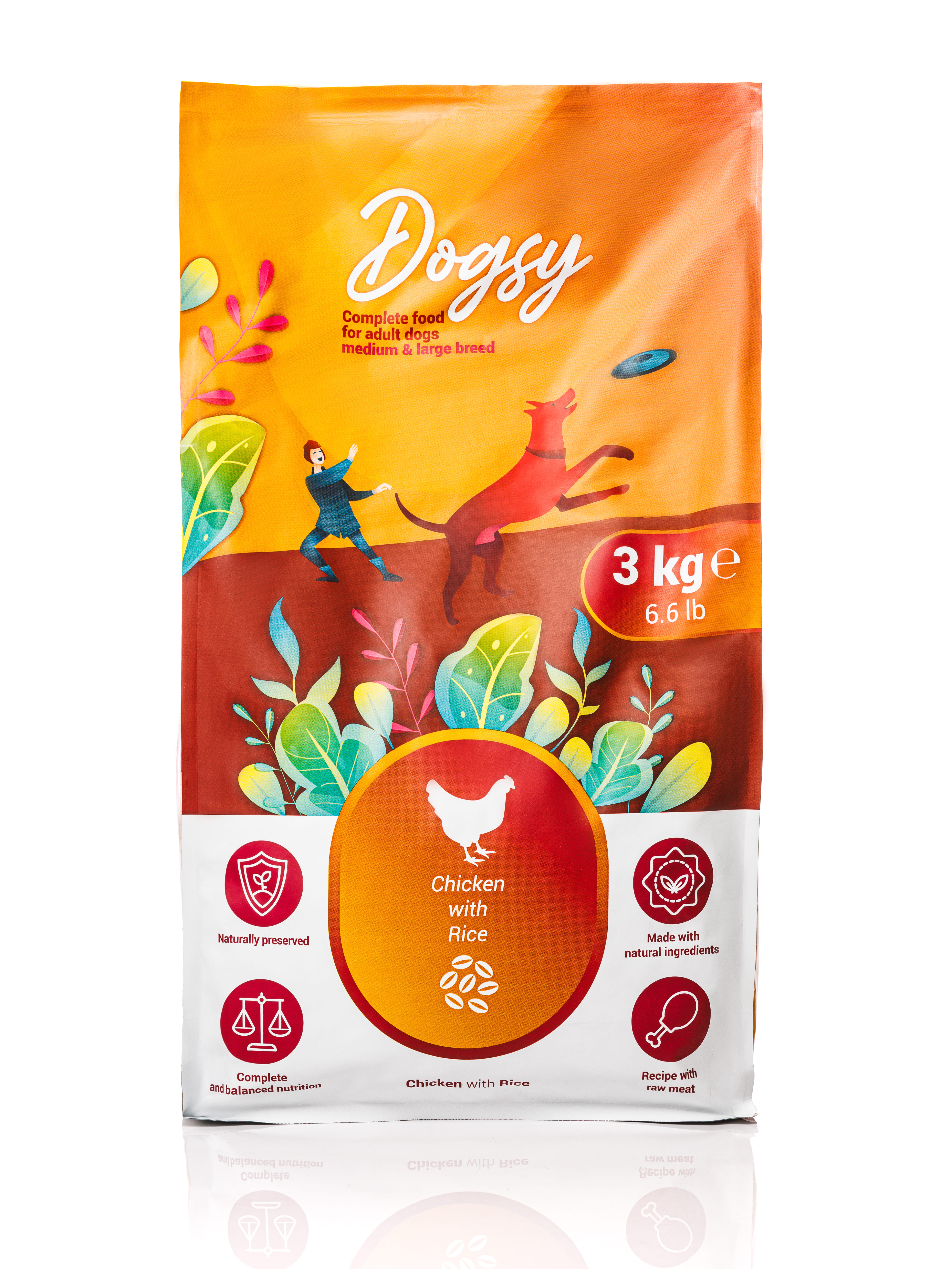 Корм сухой DOGSY с курицей и рисом 3 кг - фото 2
