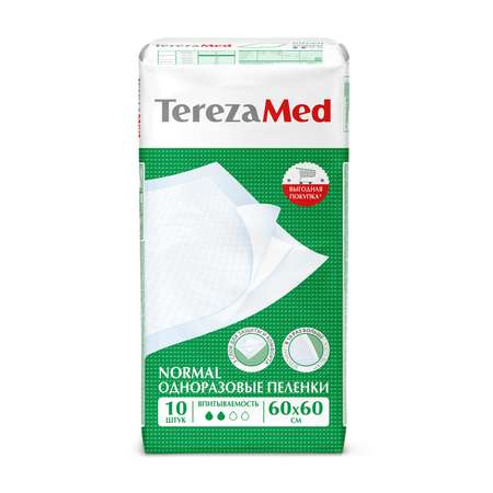 Пелёнки одноразовые TerezaMed 60х60 см 10 шт.