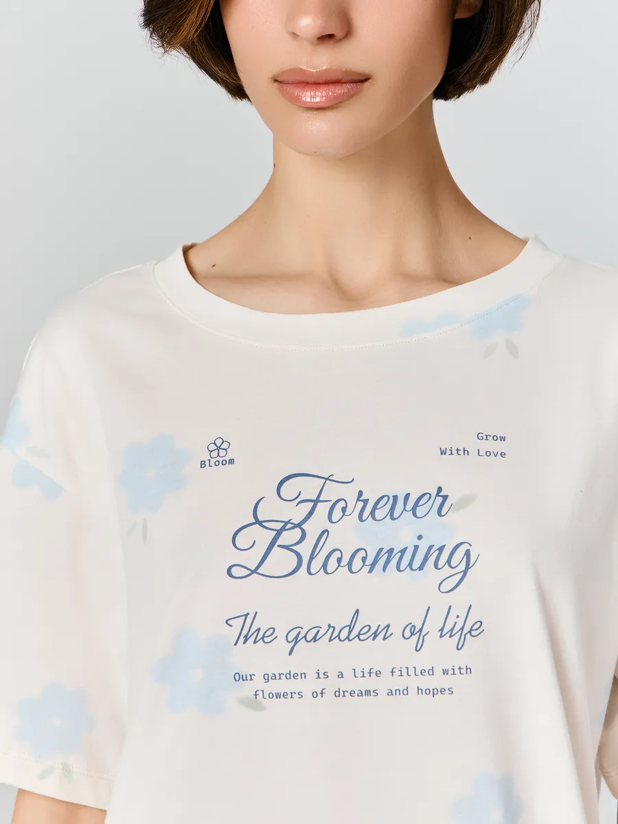 Сорочка ночная Mark Formelle (Марк Формэль) 572371/цветы на молочном1 - фото 5