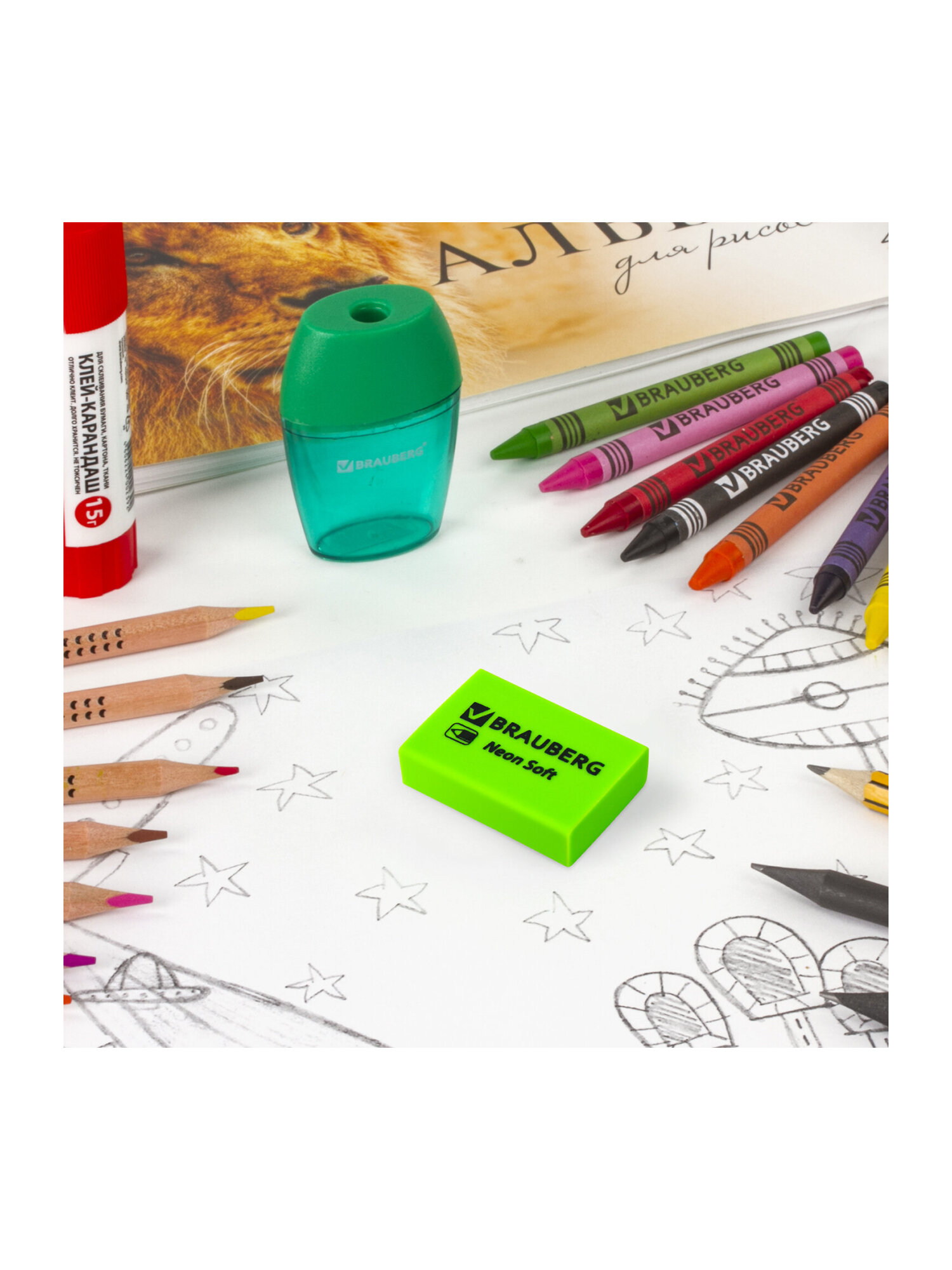 Ластик Brauberg 12 шт. - фото 15