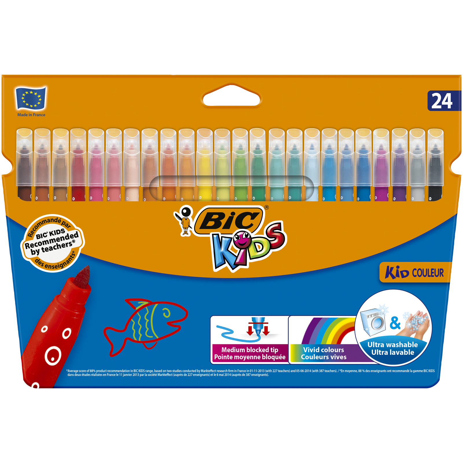 Фломастеры BIC Kids 24 цв. - фото 1