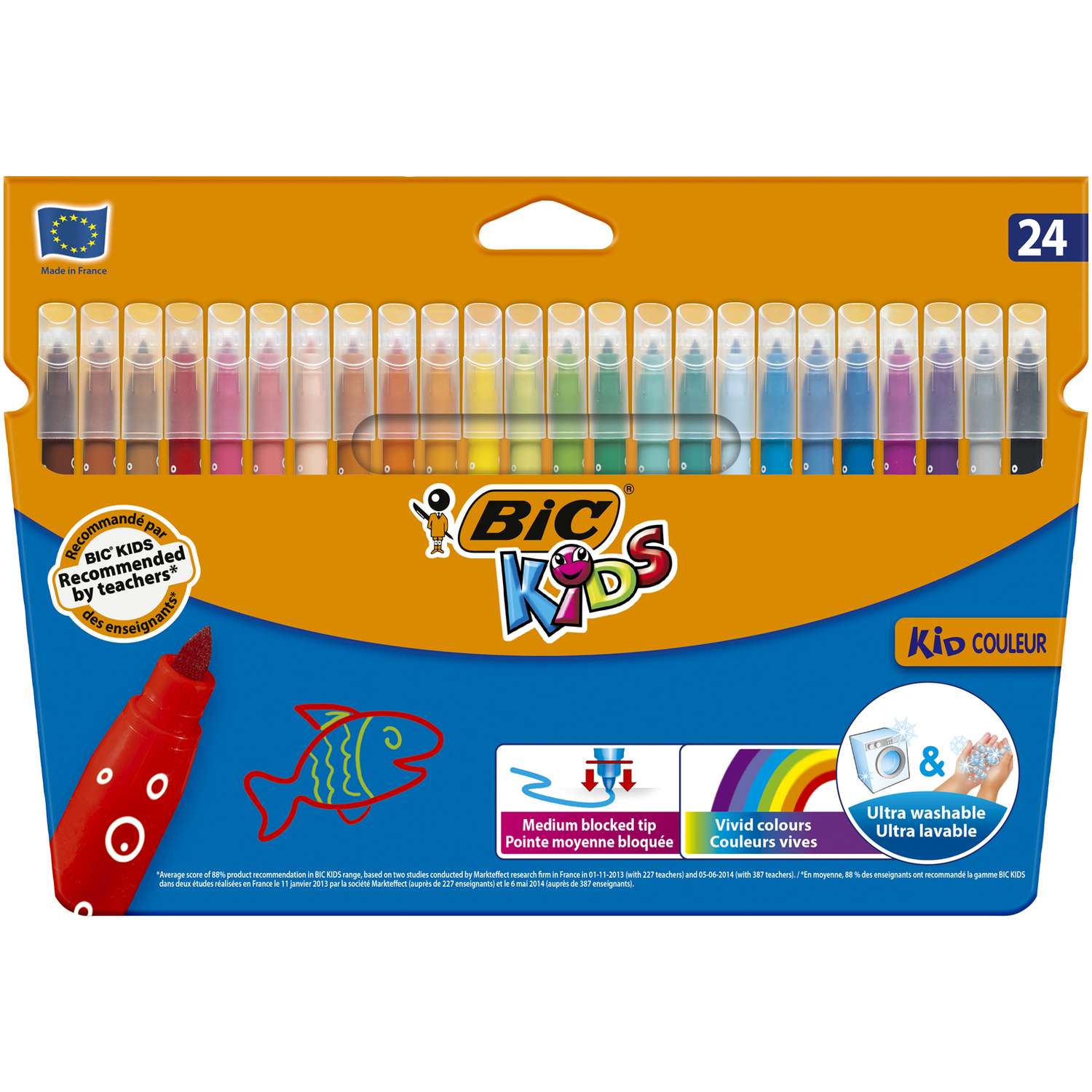 Фломастеры BIC Kids 24 цв. - фото 1