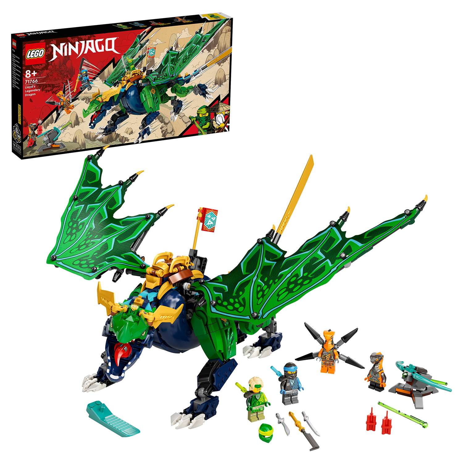 Конструктор LEGO NINJAGO Легендарный дракон Ллойда блочный - фото 1