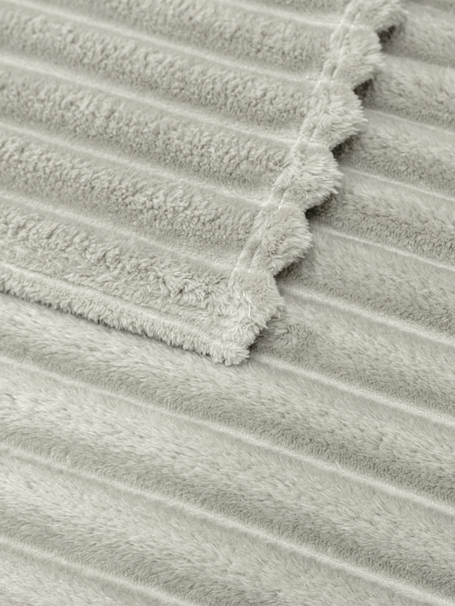 Покрывало BRAVO Волна светло-серый 150 x 200 см велсофт - фото 3