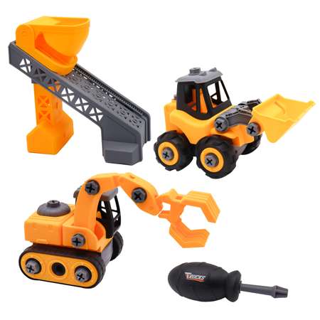 Конструктор Funky Toys Экскаватор погрузчик сборная игровая модель