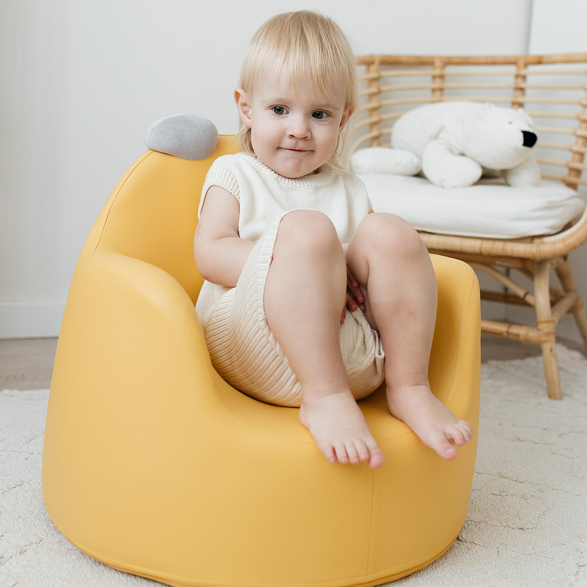 Кресло детское UNIX Kids Bear S уellow - фото 2