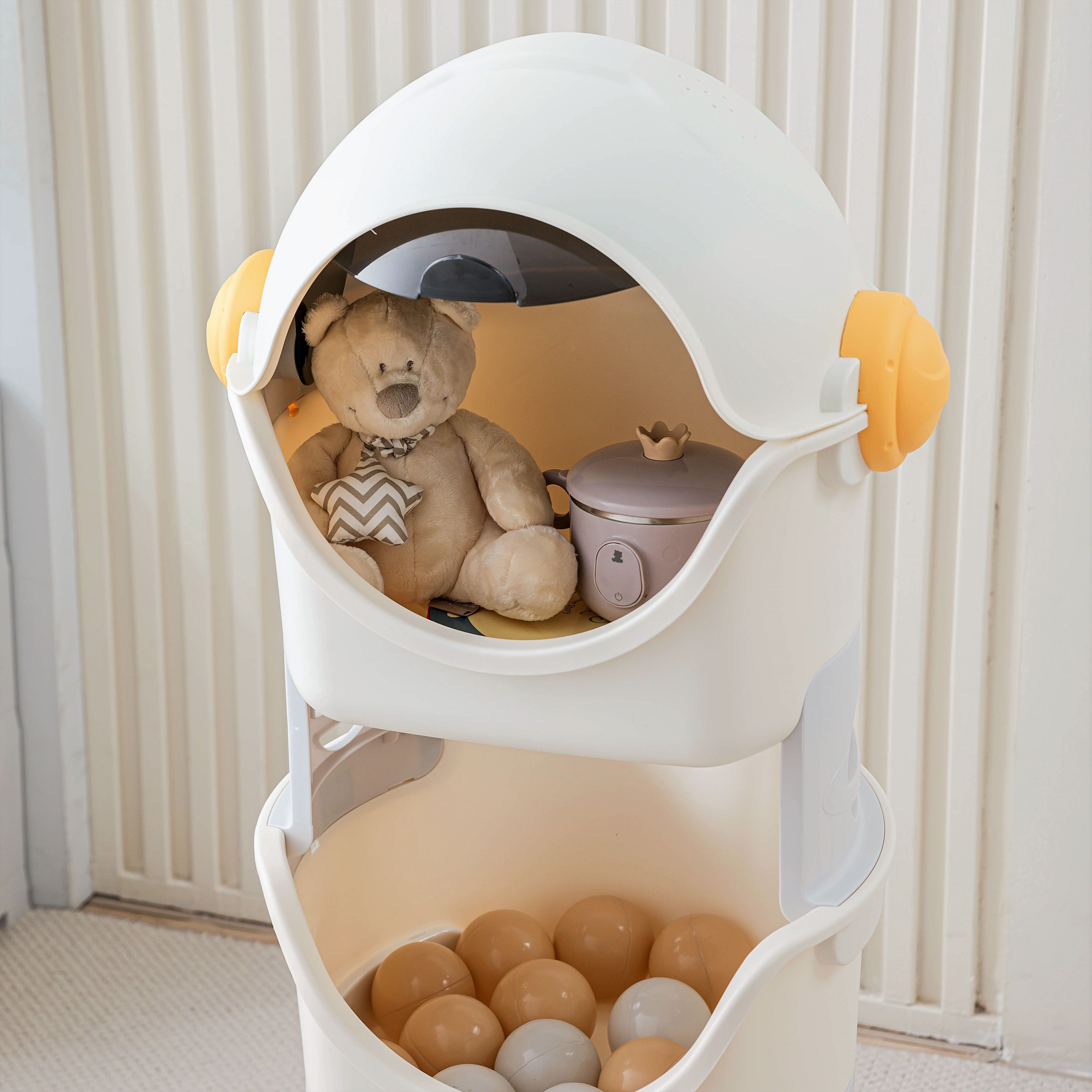 Стеллаж UNIX Kids Cosmo 3 levels Grey на колесиках - фото 11