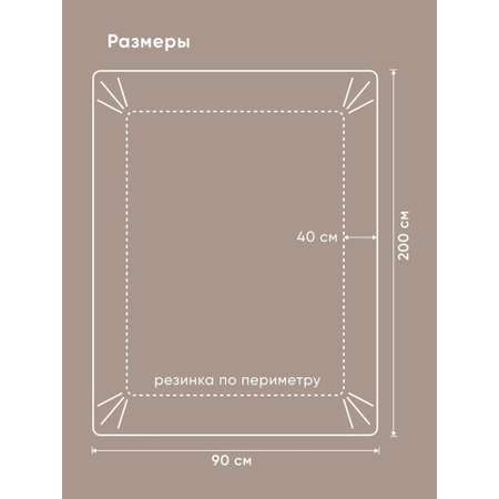 Простыня Askona Maco Sateen 2.0 90 x 200 см на резинке 1 шт.