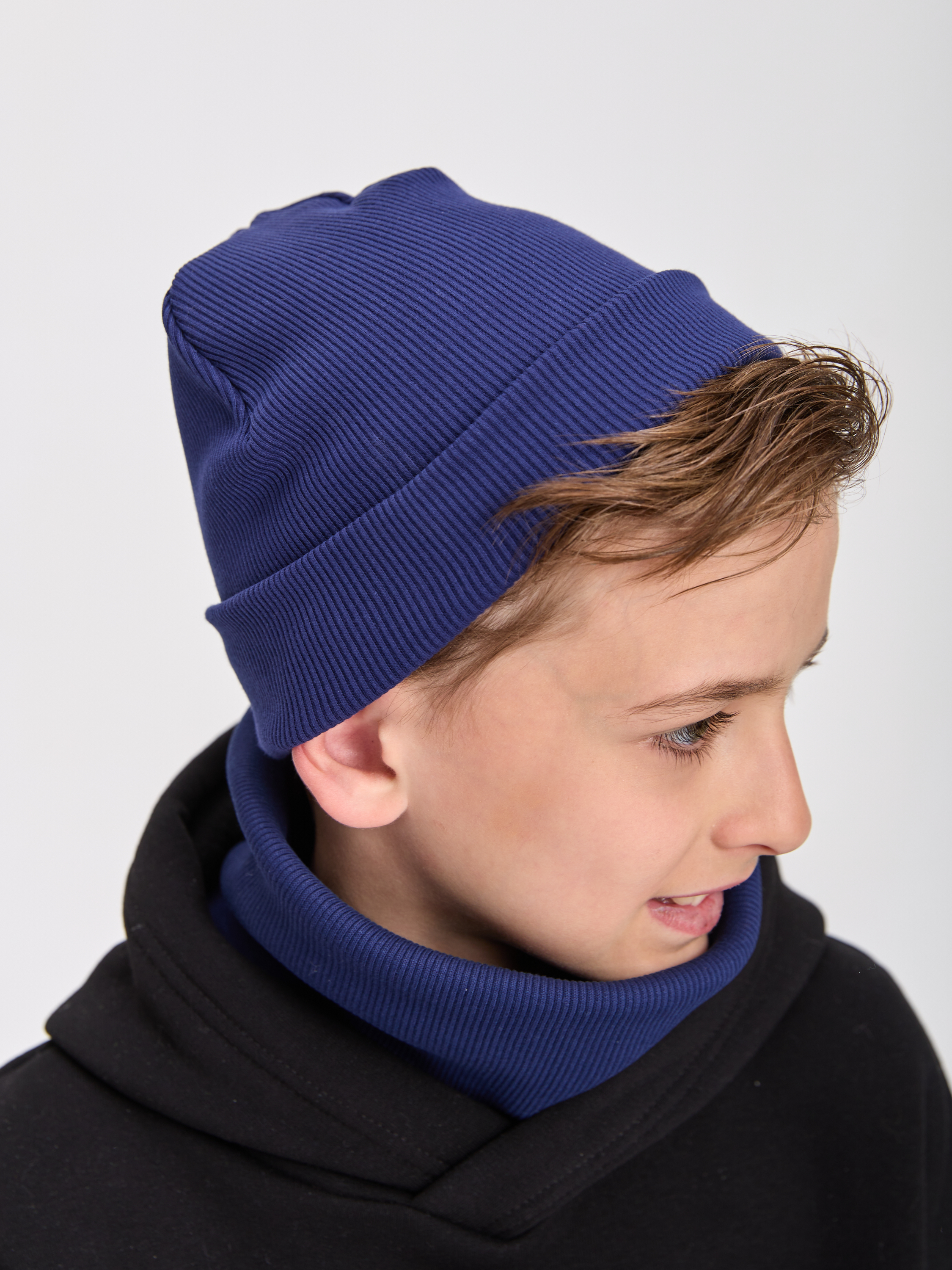 Шапка и снуд Лапушка 0258 тёмно-синий - фото 20