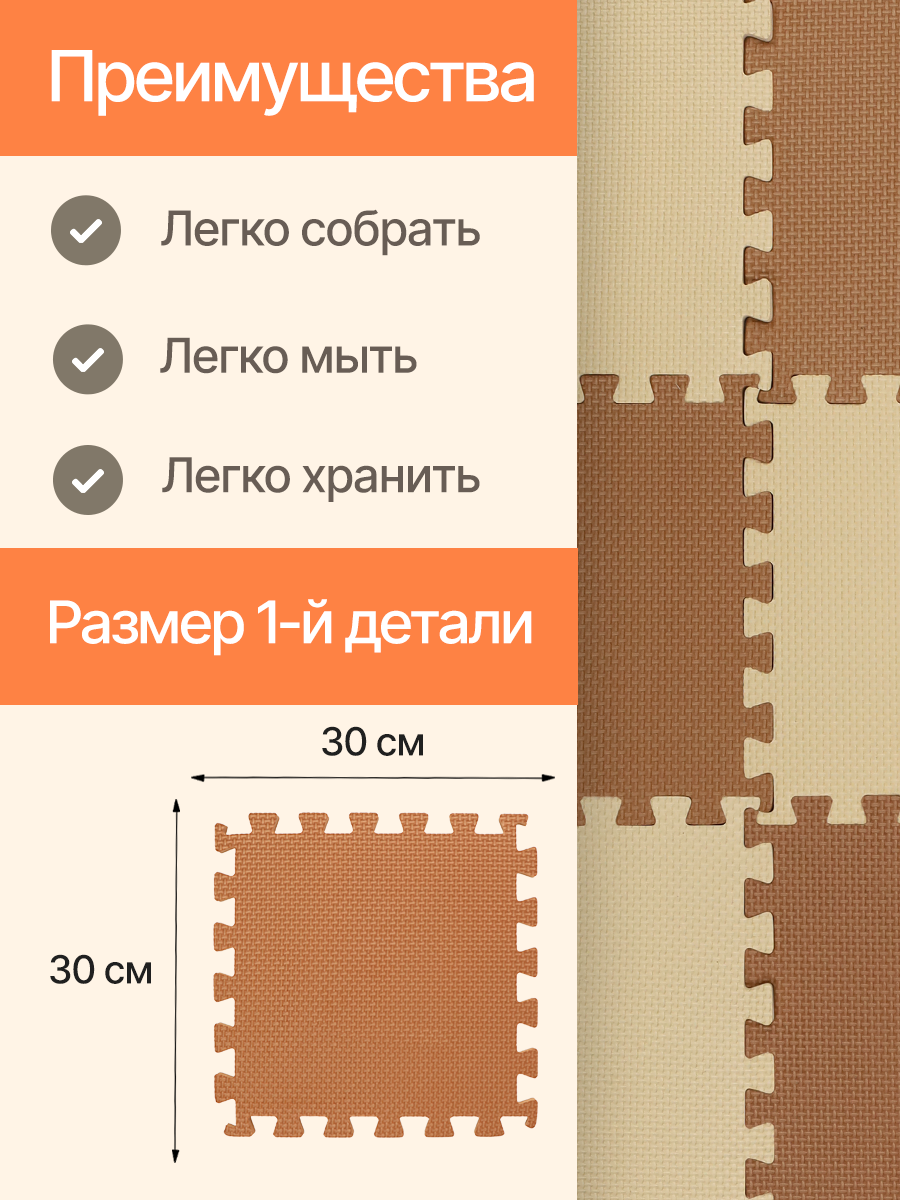 Коврик-пазл Рыжий кот 90 x 150 см - фото 4