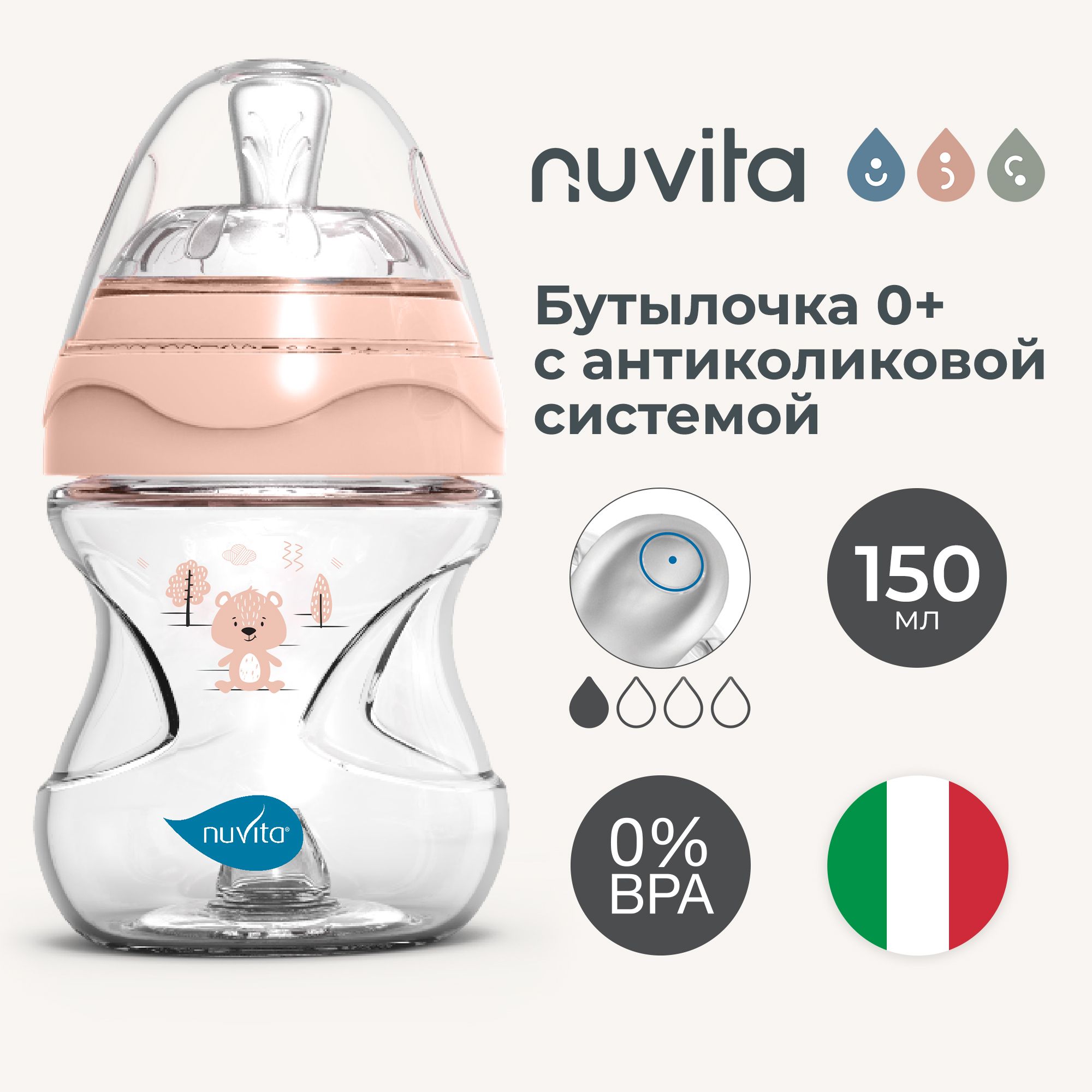 Бутылочка Nuvita Anti-Colic 150 мл - фото 1
