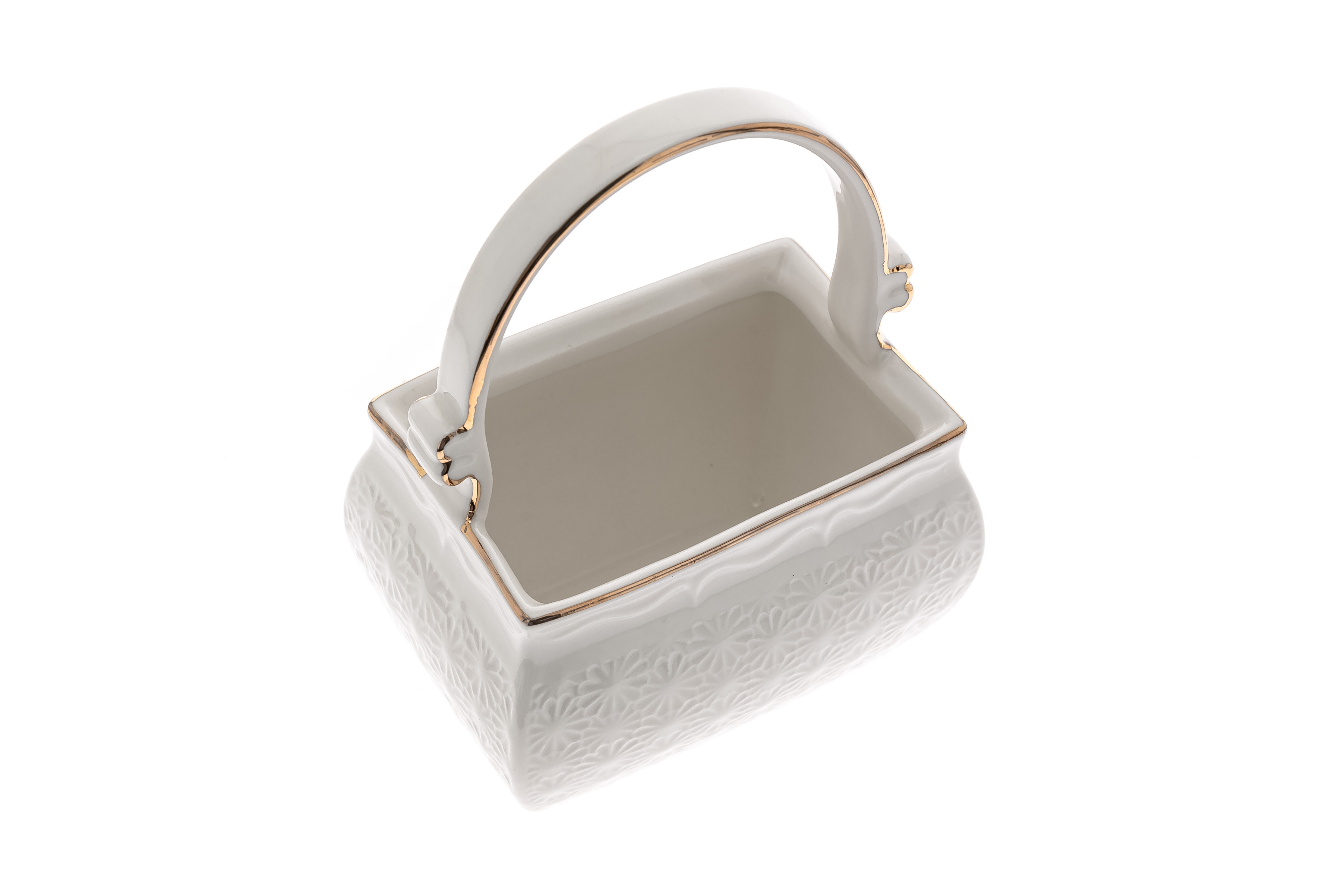 Конфетница Balsford Грация нежность фарфор белый с золотом - фото 8