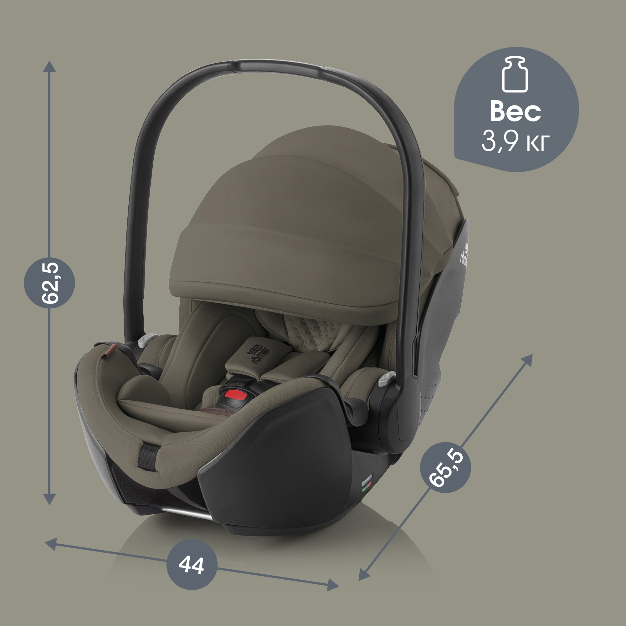 Автокресло Britax Roemer Baby-Safe Pro Lux 0+/1 (0-18 кг) хаки - фото 13