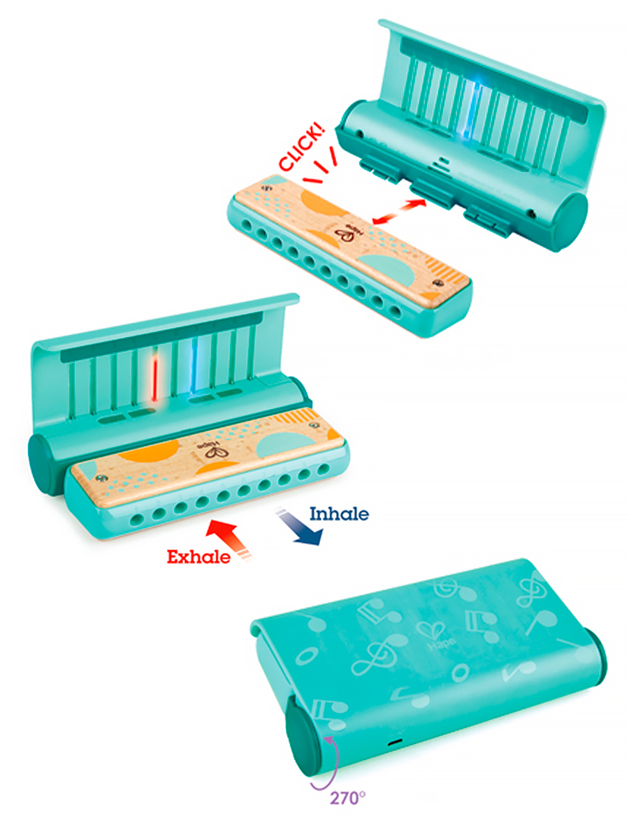 Игрушка музыкальная Hape Буду музыкантом гармошка - фото 6